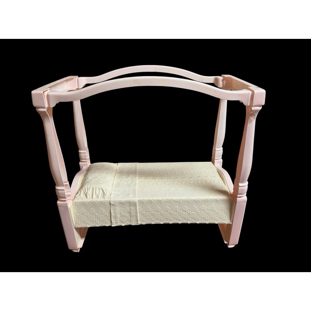 Vtg 1982 Barbie Dream Furniture Canopy Bed Frame Mattel 3853 Incomplete Parts